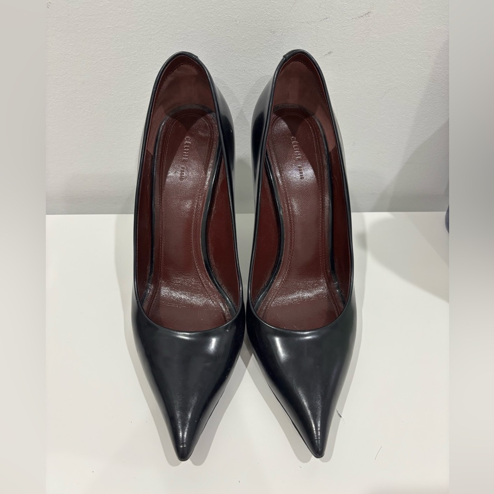 Celine Black Leather Heels
